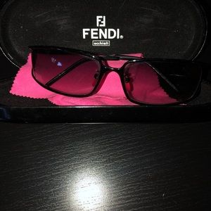 Authentic Fendi Sunglasses In Metal Monogram Frame